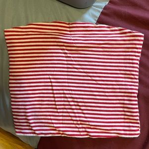 Striped tube top, cropped